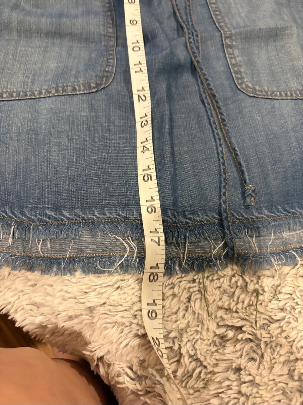 cloth & stone Blue Denim‎ Elastic Waist Mini Skirt